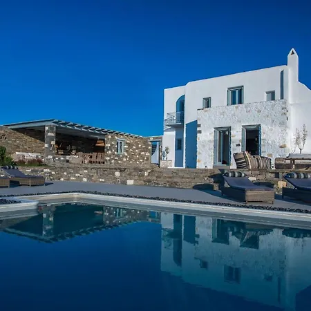 Luxury Superior Private Pool Stunning Interior 7 Bdr Tserdakia Villa Páros